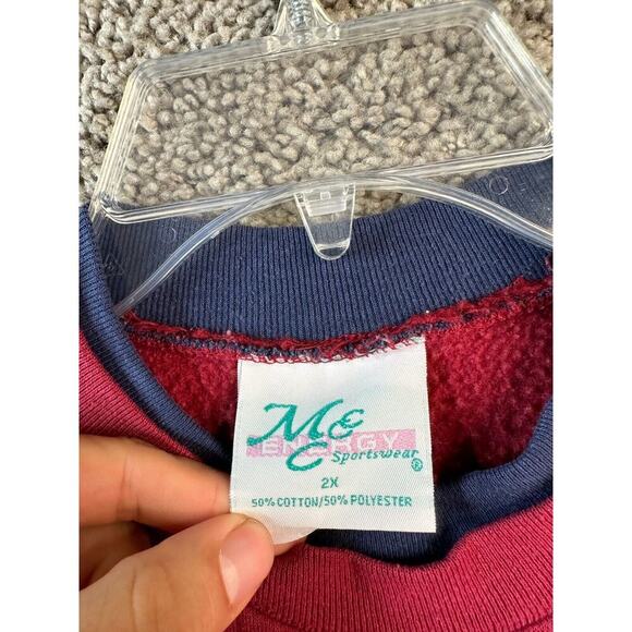 VINTAGE 90s Grandma Sweatshirt Womens 2X Red Teddy Bears Love Pullover Ladies * - Picture 4 of 10